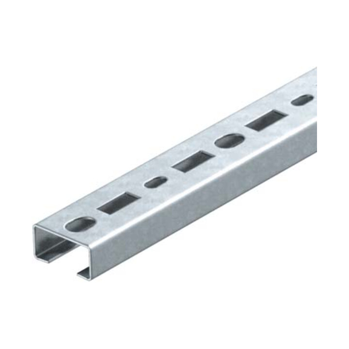 B-Ware Obo Bettermann Profilschiene C Schiene Kabel Stahl Bandverzinkt 2000mm 10 Stück - 4012195038771