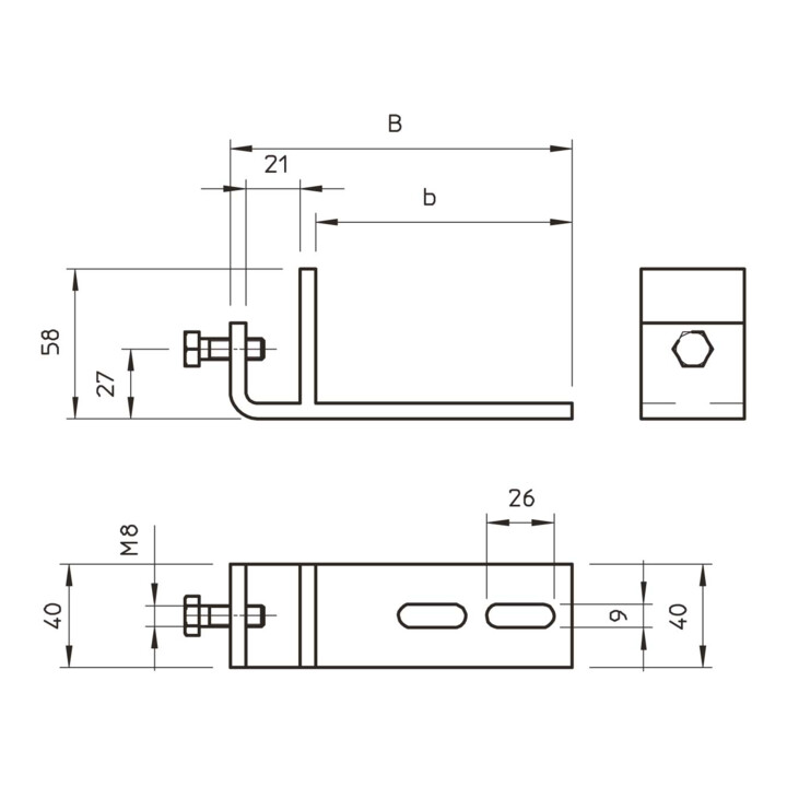 Obo Bettermann Befestigungsklemmstück Kabelrinne Senkrecht Feuerverzinkt 10 Stk B-Ware - 4012196079889