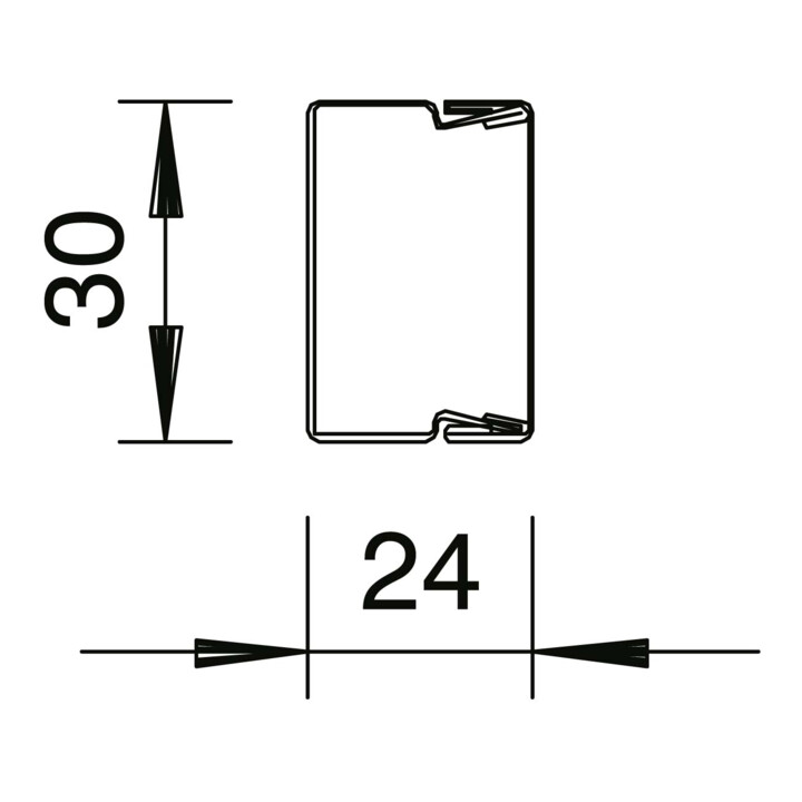 B-Ware Obo Bettermann Leitungsführungskanal Kabelkanal Funktionserhalt 2m 20x30mm Stahl