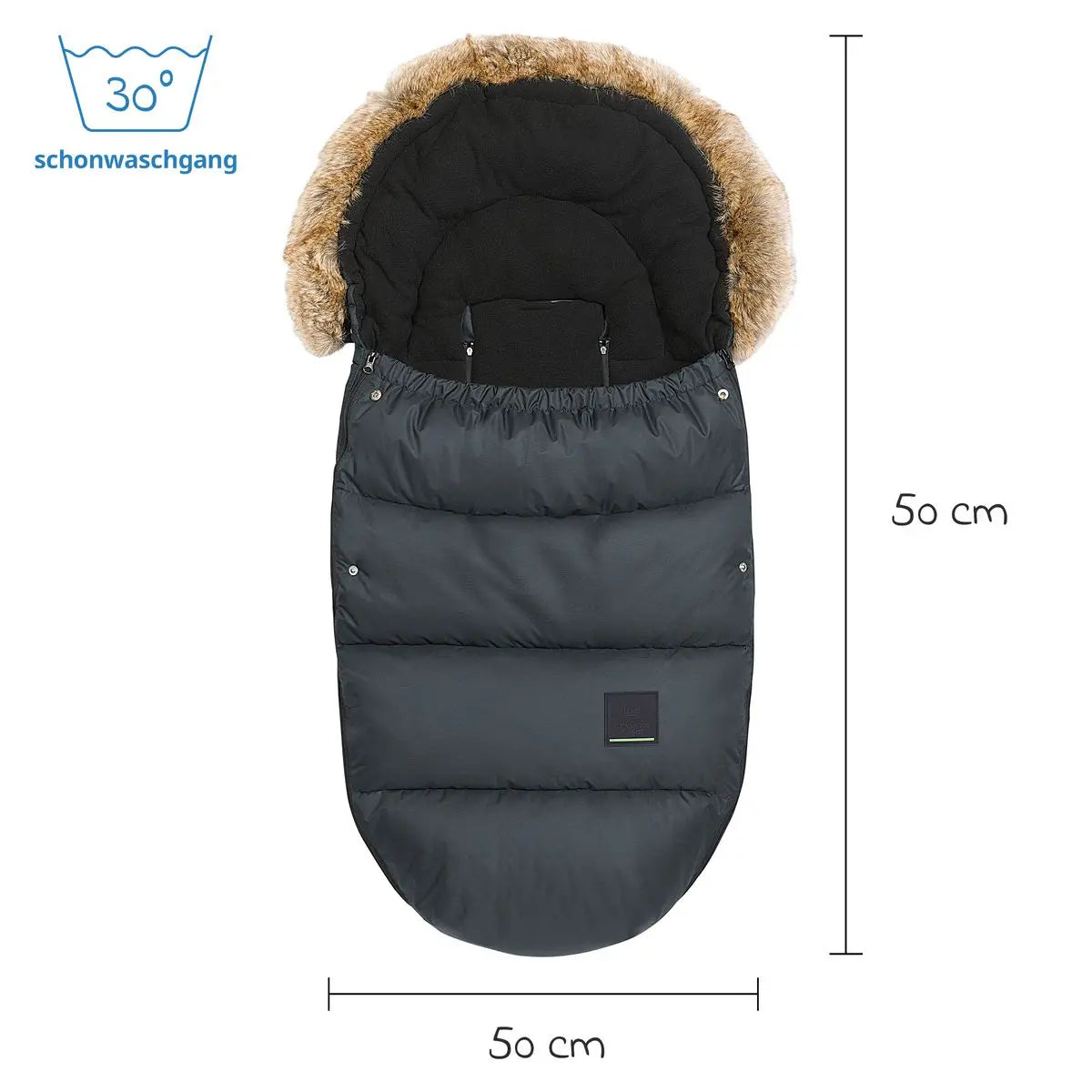 B-Ware Odenwälder Fußsack Babyschlafsack Marlon Kinderwagen Anthrazit 24 - 4005226236789