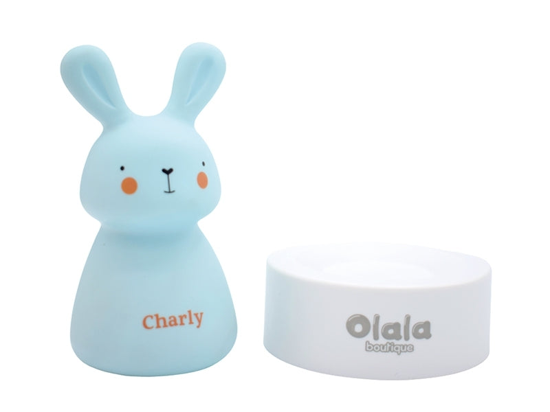Olala boutique Nachtlicht Lampe Häschen Blau LED Induktion USB Vinyl PVC - 3760027580356