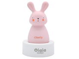 Veilleuse LED lapin Olala Boutique rose, qualité B, à induction.