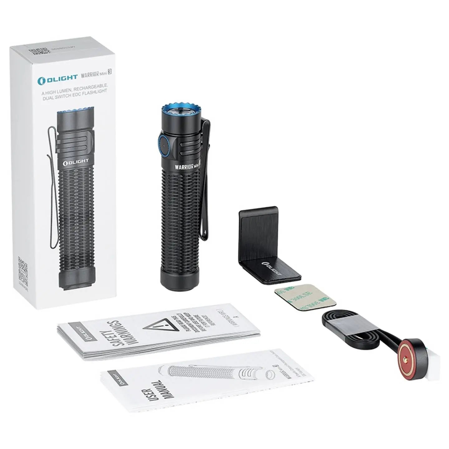 B-Ware Olight Taschenlampe Warrior Mini 3 Led Schwarz Akkubetrieben Aluminium Edc Ipx8 - 6975498001713