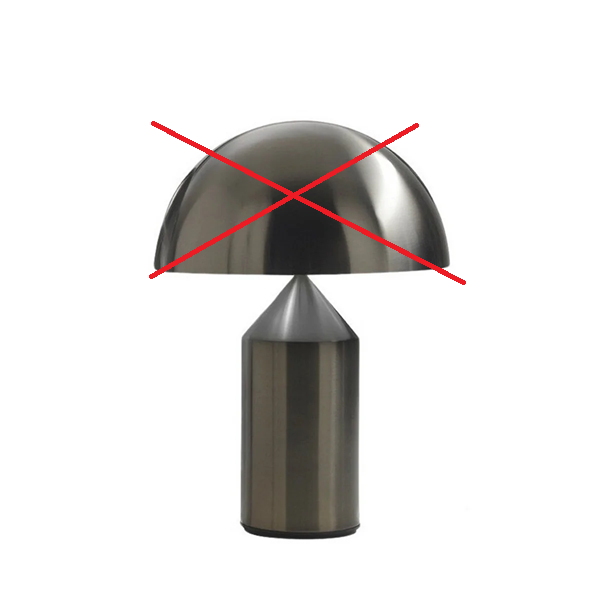 Oluce Atollo Tischleuchte Tischlampe Lampe Carbon E14 SIEHE TEXT/FOTO - 388464