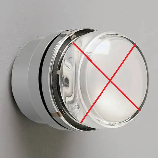 B-Ware Oluce Fresnel Wandlampe Leuchte Innen  & Außenbereich Siehe Text/Foto - 7265006