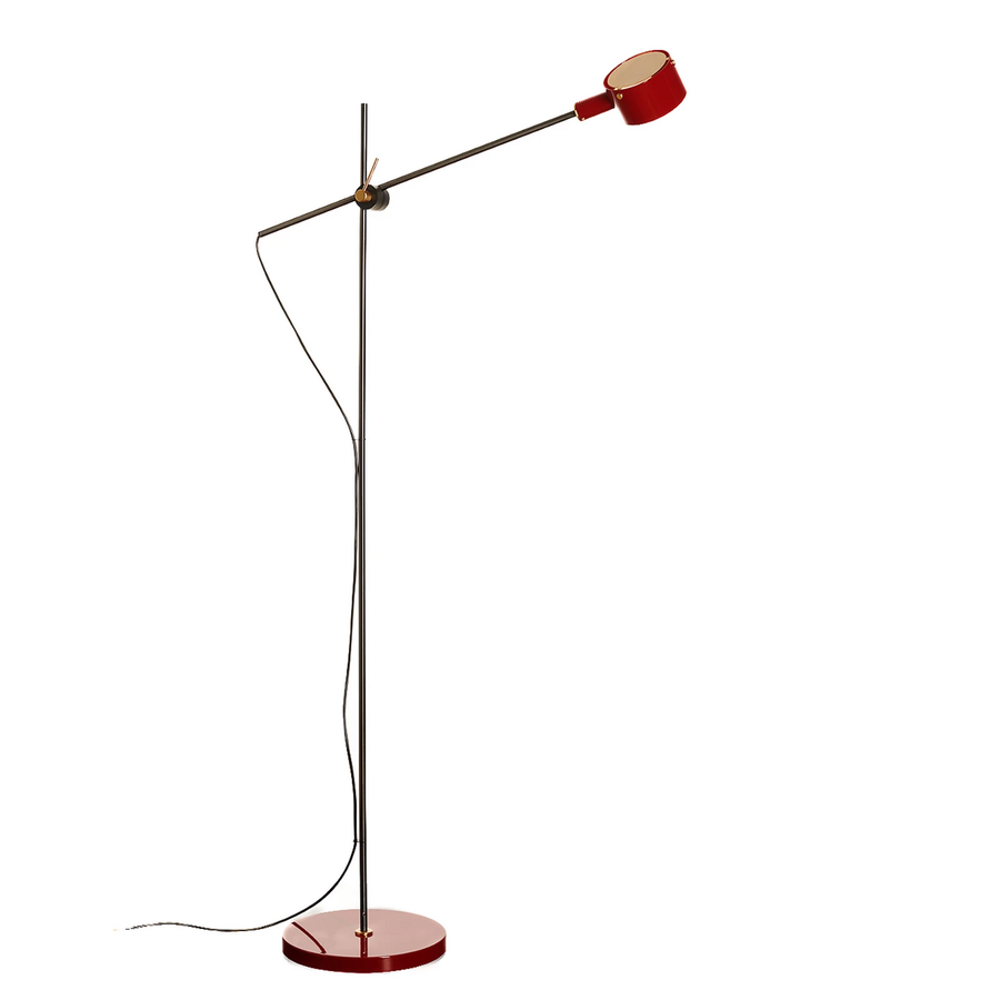 Oluce Stehleuchte Lampe Led Scharlachrot Metall Höhenverstellbar Schalter 142cm B-Ware - 10004881