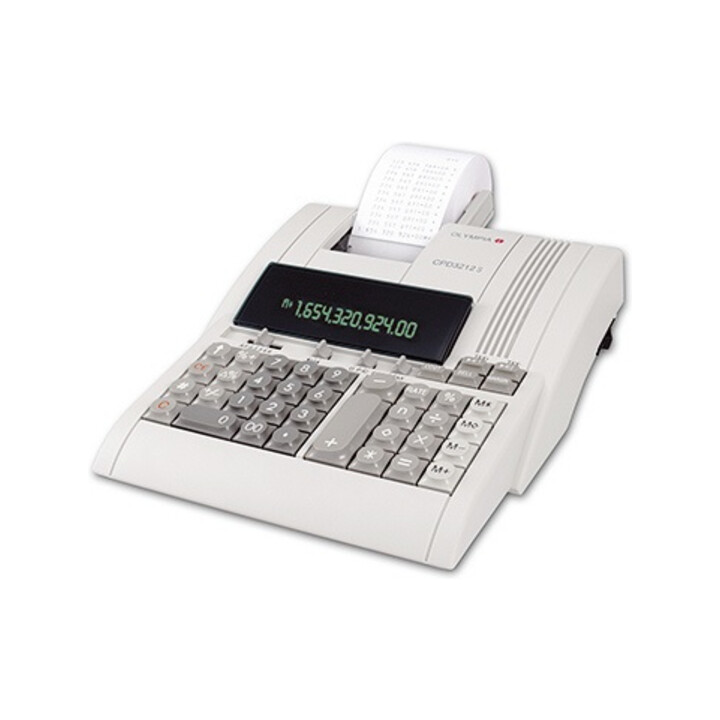 B-Ware Olympia Tischrechner Rechner Drucker 12stellig Netzbetrieb Weiß