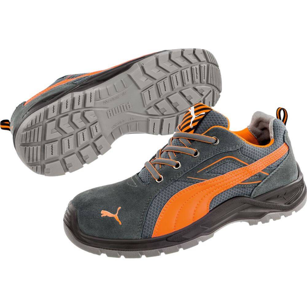 Puma OMNI ORANGE LOW Sicherheitsschuh S1P grau/orange Gr. 42 Schuhe Fußschutz - 4051428064019