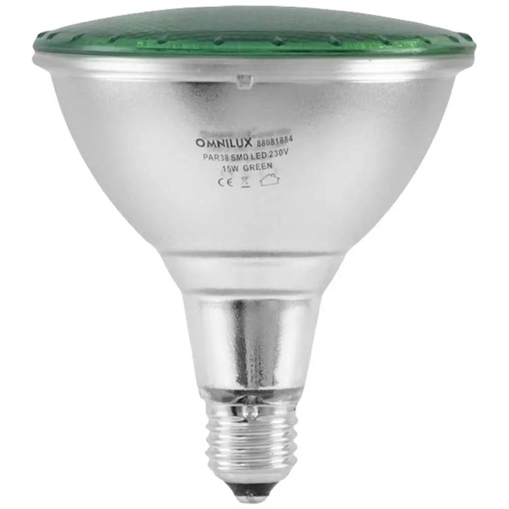 B-Ware Omnilux Lampe Leuchtmittel Led E27 Grün Par38 121 X 135 Mm 50 Grad 15 W 2 Stück - 4026397579949