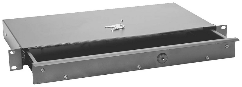 B-Ware Omnitronic 19 Zoll Rackschublade Schublade Mit Schloss Bx Tx H 40x20x3,5cm Schwarz - 4026397681215