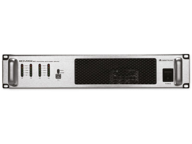 Omnitronic Installationsendstufe Endstufe Pa Verstärker Limiter 4 Kanal Schwarz  B-Ware - 4026397700206