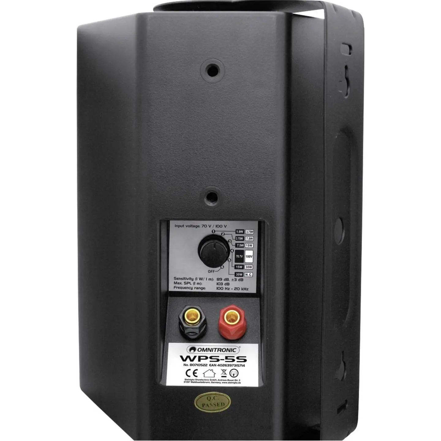 B-Ware Omnitronic Wandlautsprecher Universal Ela Lautsprecher Schwarz Wps 5 S - 4026397315714