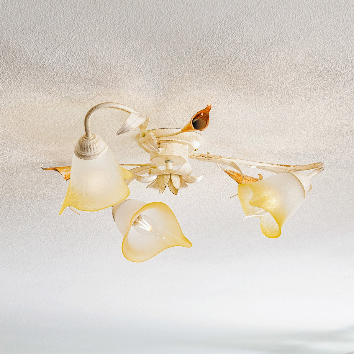 ONLI Deckenleuchte Lucrezia dreiflammig elfenbein Deckenlampe Lampe Leuchte Spot - 8030626522251