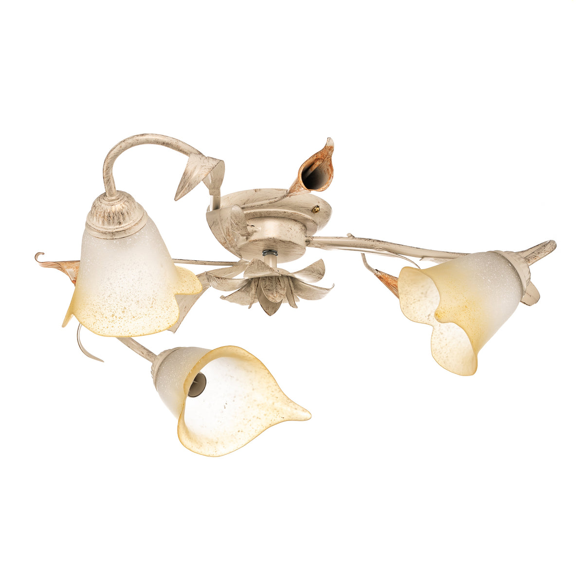 ONLI Deckenleuchte Lucrezia dreiflammig elfenbein Deckenlampe Lampe Leuchte Spot - 8030626522251
