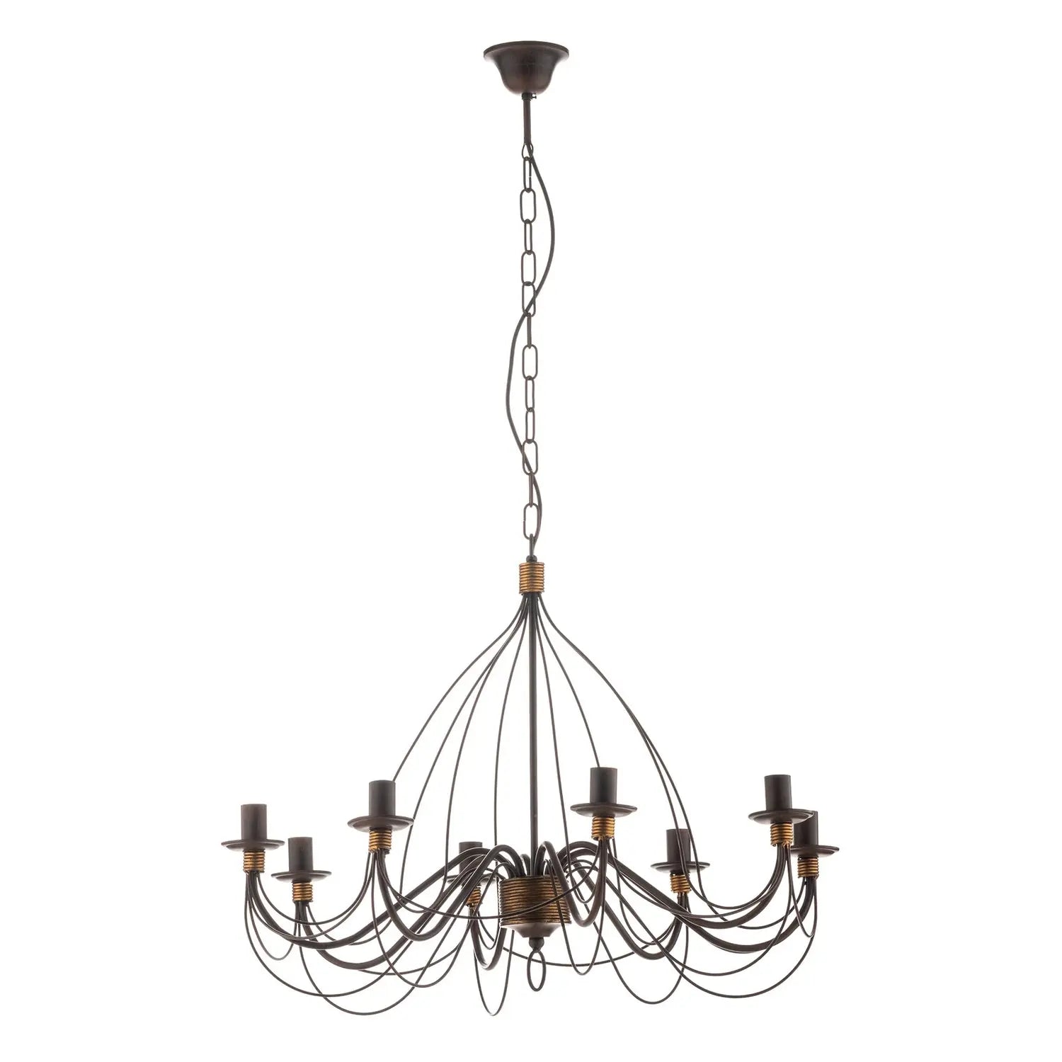 B-Ware Onli Kronleuchter Deckenleuchte Fiamma Marrone Eisen Bronze 8 Flg Siehe Text - 8030626515925