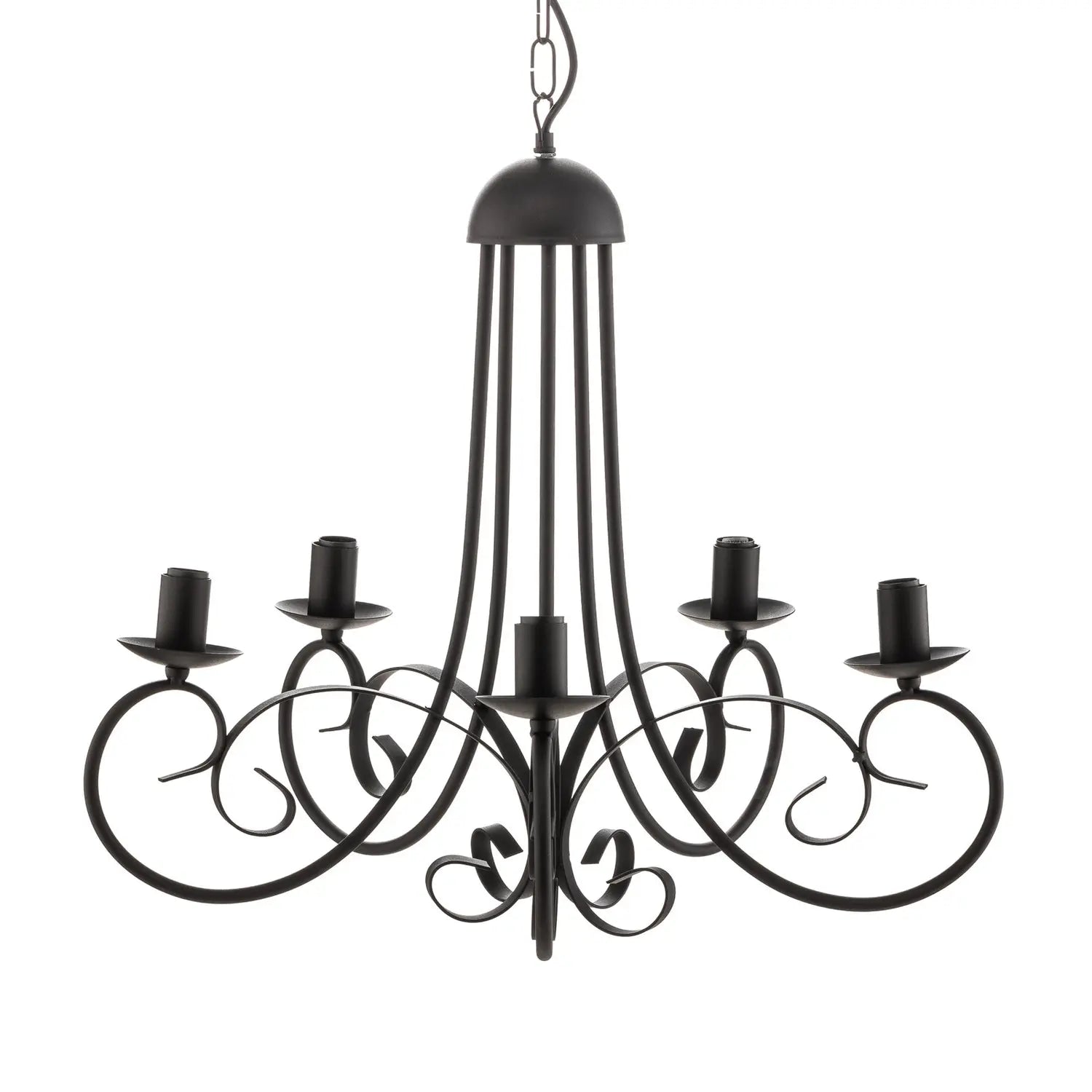B-Ware Onli Kronleuchter Deckenleuchte Pompei Schwarz Eisen Wohnzimmer 5 Flg Siehe Text - 8030626540453