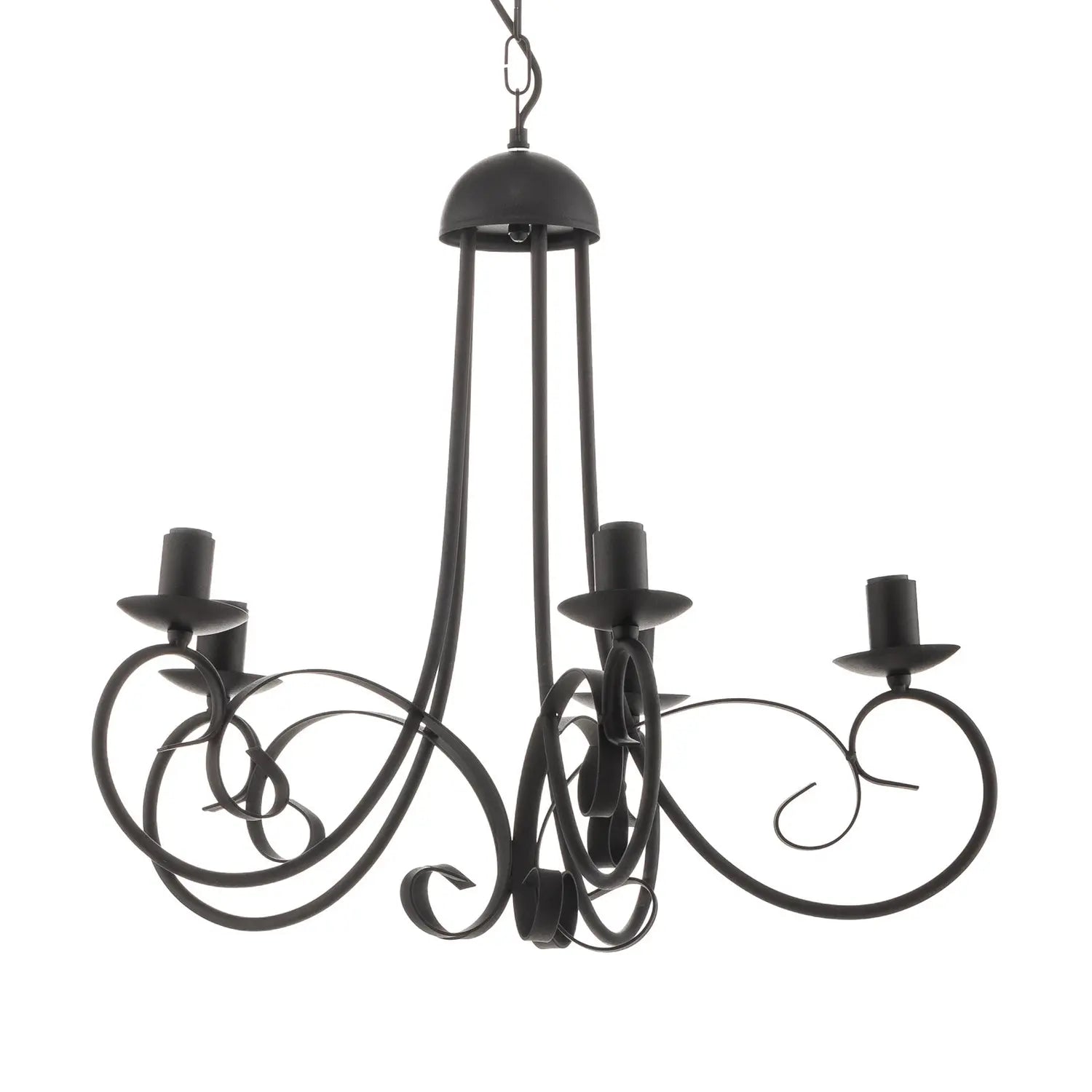 B-Ware Onli Kronleuchter Deckenleuchte Pompei Schwarz Eisen Wohnzimmer 5 Flg Siehe Text - 8030626540453