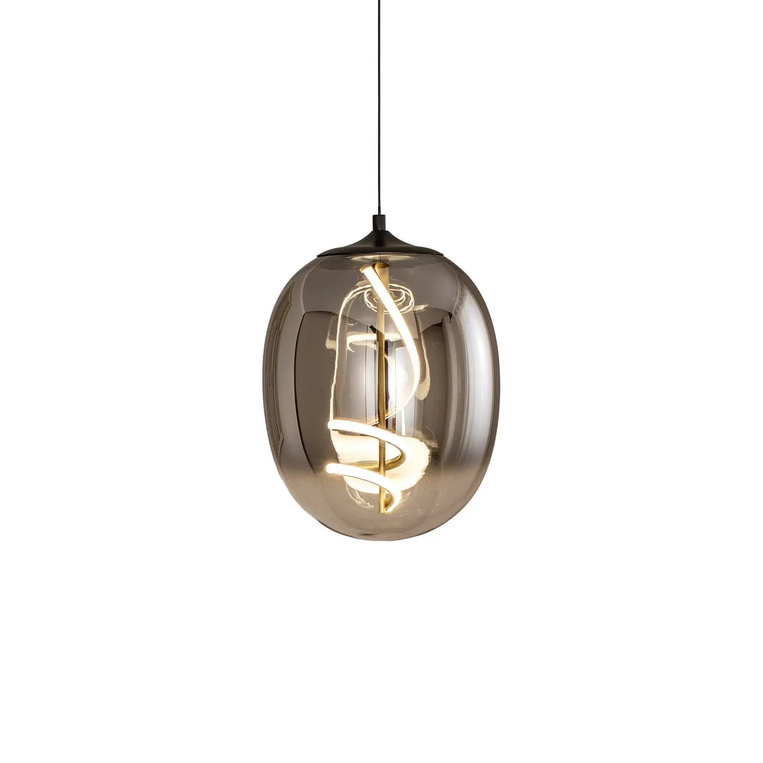 B-Ware Onli Pendelleuchte Hängeleuchte Led Glas Rauchgrau Lilly Wohnzimmer 4000 K 28 Cm - 8030626544925