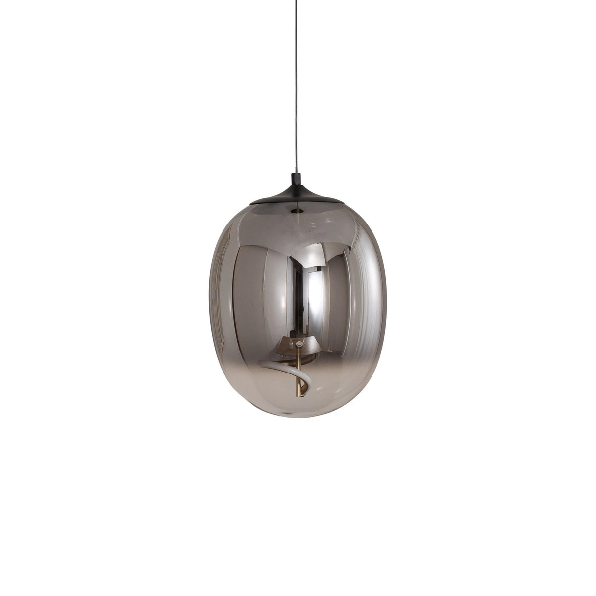 ONLI Pendelleuchte Hängeleuchte LED Glas rauchgrau Lilly Wohnzimmer 4000 K 28 cm - 8030626544925