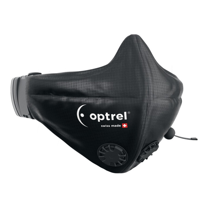 B-Ware Optrel Mund Nasenmaske Gesichtsmaske Schwarz Pom Polyester Pu Ventil 2 St. - 7640127616130