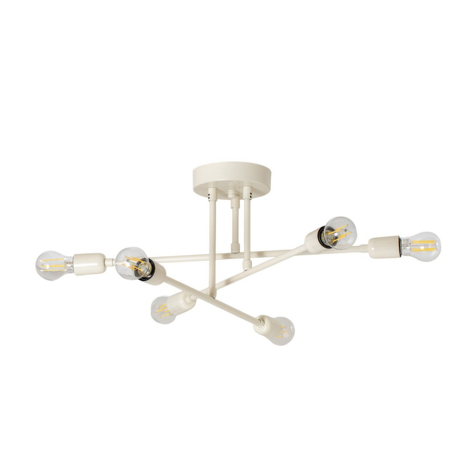 Opviq Flower Deckenleuchte Lampe Led Cremeweiß Metall Sechsflammig Ip20 E27 B-Ware - 8684282975205