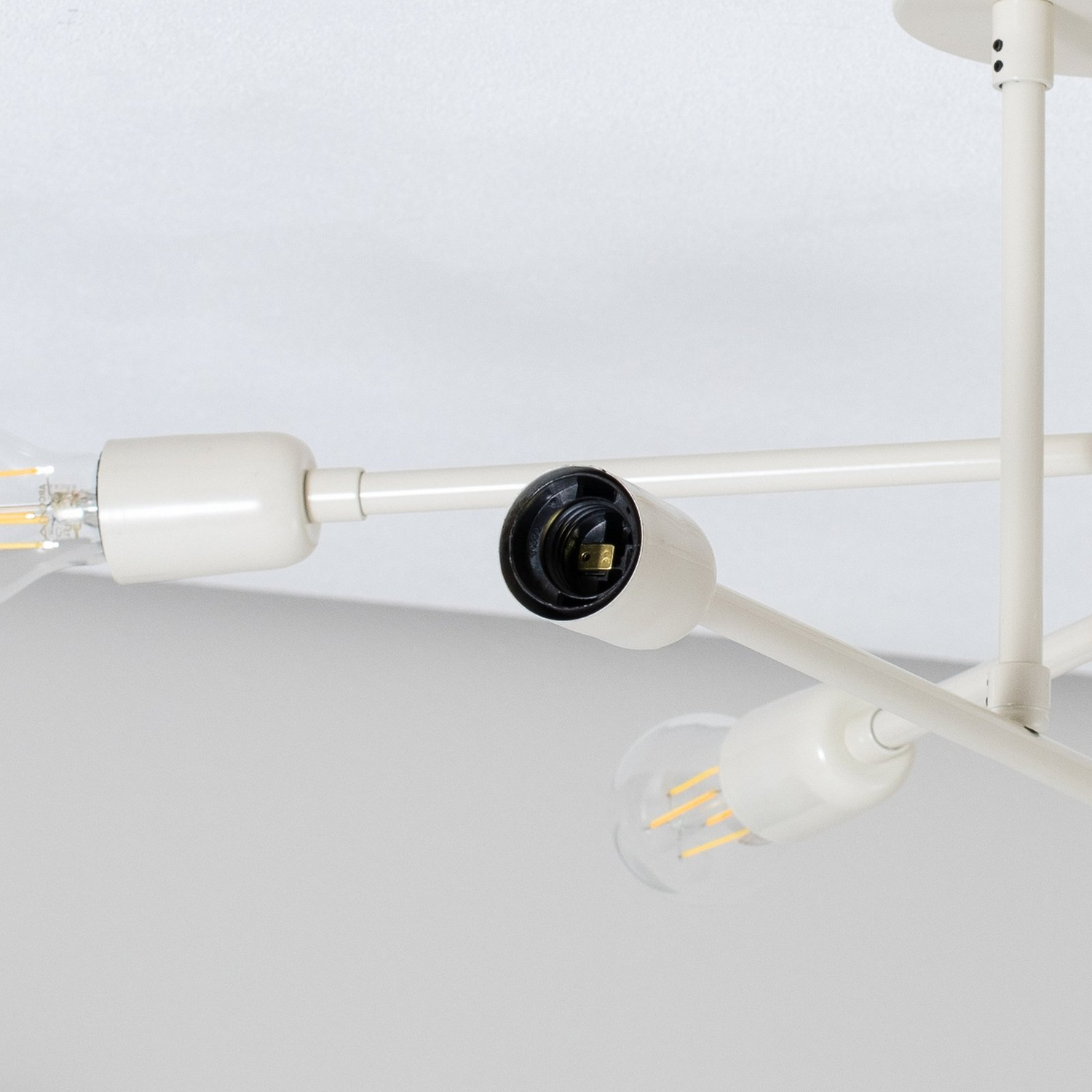 Opviq Flower Deckenleuchte Lampe Led Cremeweiß Metall Sechsflammig Ip20 E27 B-Ware - 8684282975205