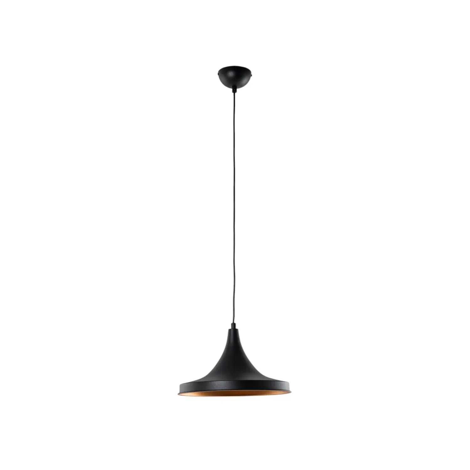 B-Ware Berceste Hängeleuchte Pendelleuchte Metall Schwarz Gold Lampenschirm 30cm - 8681875546606