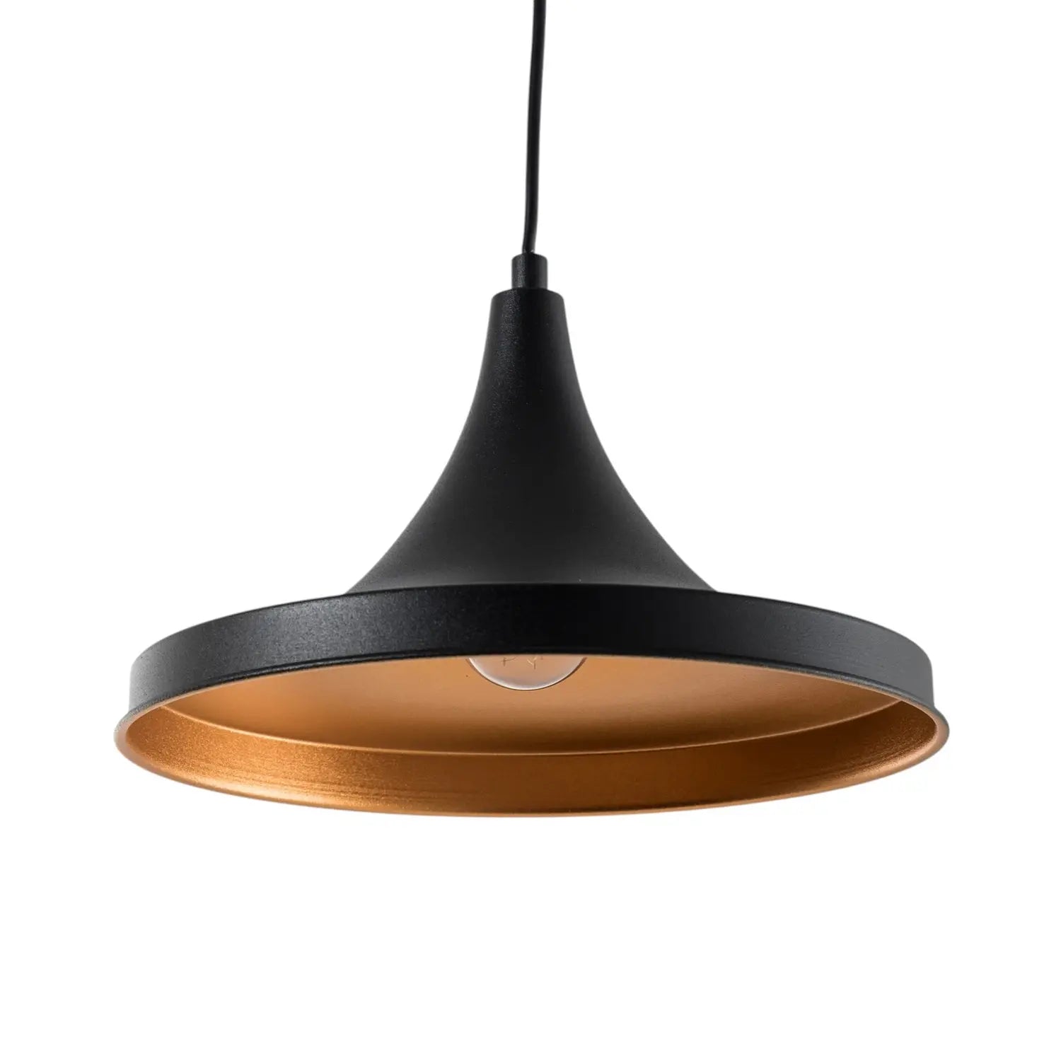 B-Ware Berceste Hängeleuchte Pendelleuchte Metall Schwarz Gold Lampenschirm 30cm - 8681875546606