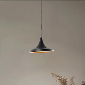B-Ware Berceste Hängeleuchte Pendelleuchte Metall Schwarz Gold Lampenschirm 30cm