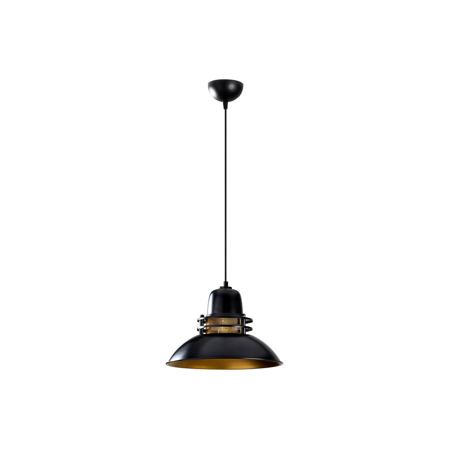 Opviq Hängeleuchte Pendelleuchte Lampe E27 Metall Schwarz Gold 34cm Austauschbar B-Ware - 8681875546958