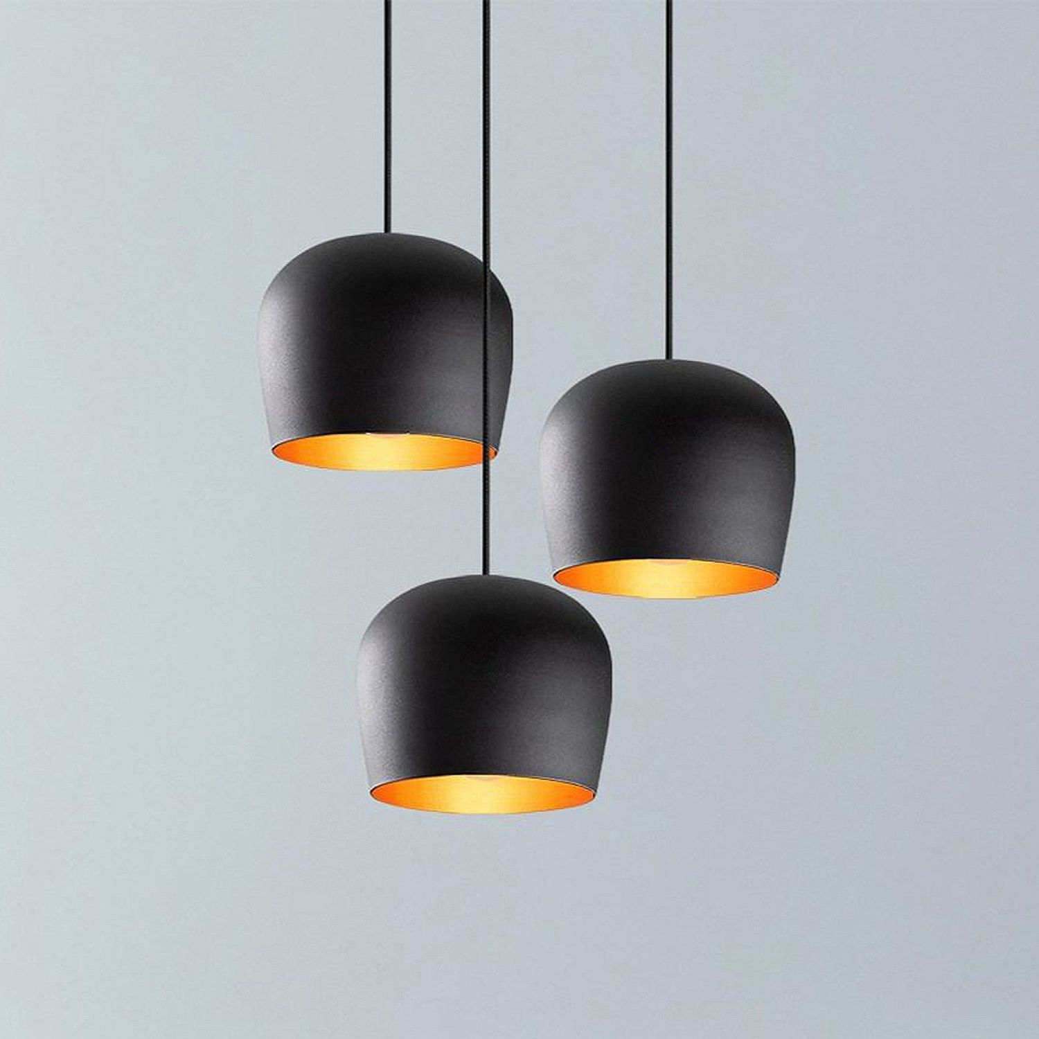 Opviq Hängeleuchte Lampe Berceste N 1413 Schwarz Metall 3 Flammig Rund E27 B-Ware