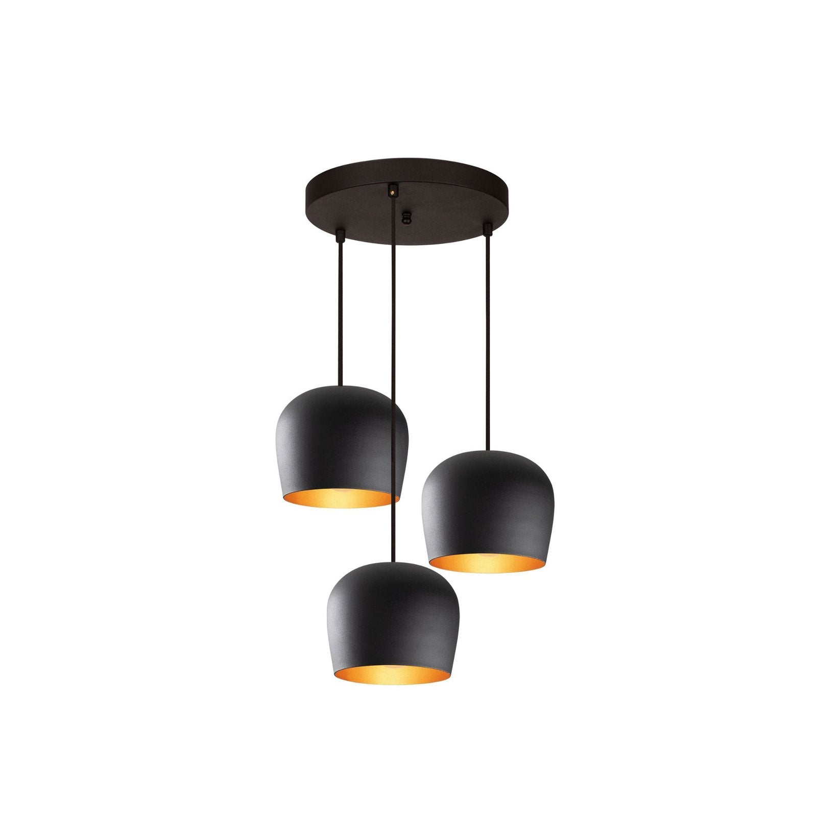 Opviq Hängeleuchte Lampe Berceste N-1413 schwarz Metall 3-flammig rund E27 - 8681875576085