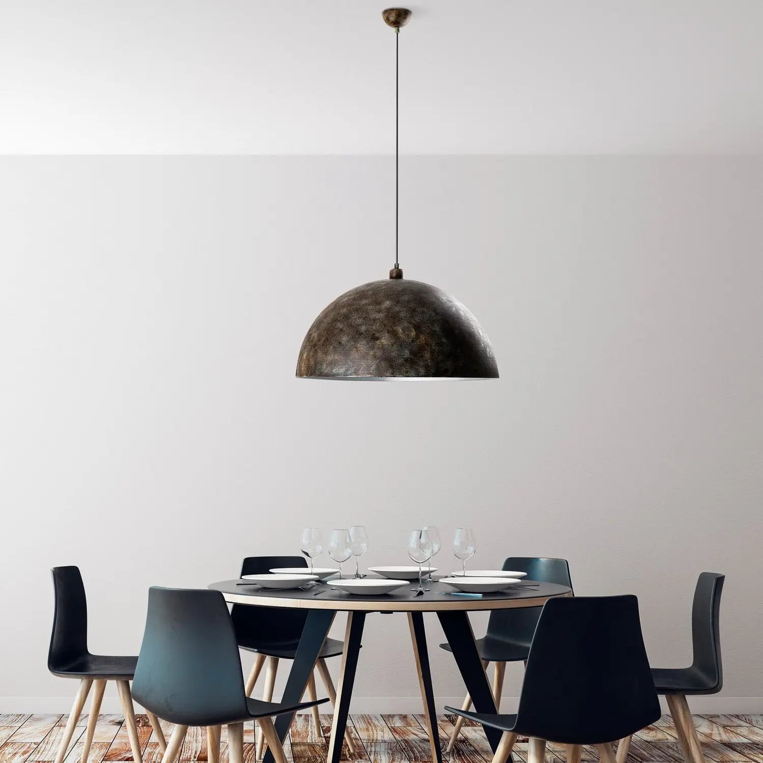 B-Ware Opviq Hängeleuchte Pendelleuchte Lampe Altmessing Metall ø 60 Cm E27 Dimmbar - 8684283480395