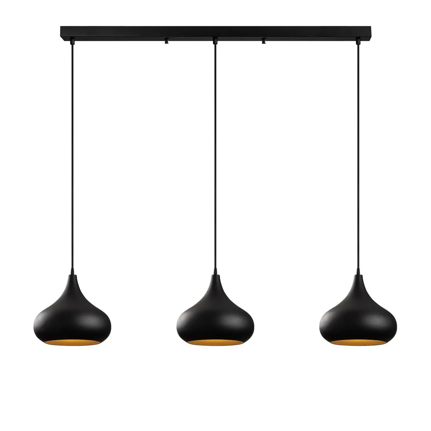 B-Ware Opviq Hängeleuchte Pendelleuchte Muba Schwarz Metall Länge 120 Cm - 8684283493456