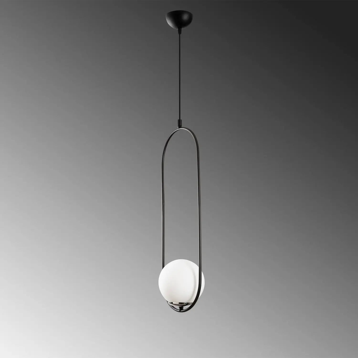 B-Ware Opviq Hängeleuchte Pendelleuchte Mudoni Deckenlampe Schwarz Weiß Glas Metall E27 - 8684283476336