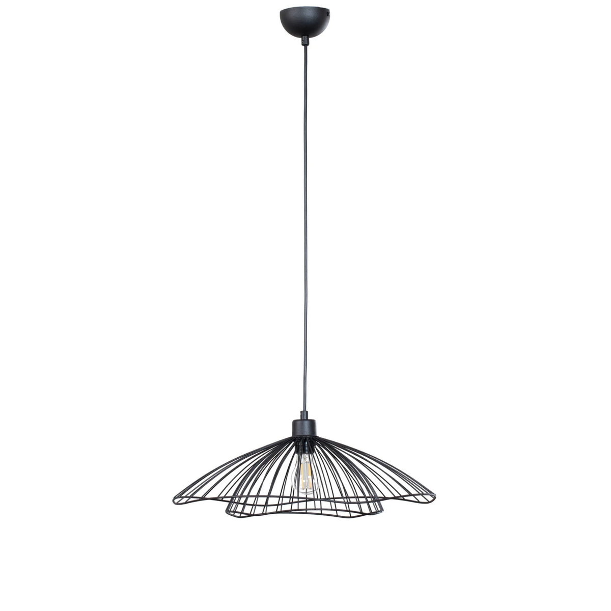Opviq Hängeleuchte Pendelleuchte Leuchte Tel schwarz Metall Ø 50 cm E27 LED - 8684283478743