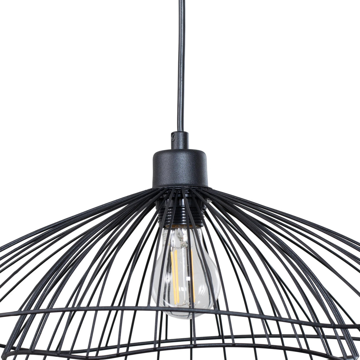 Opviq Hängeleuchte Pendelleuchte Leuchte Tel schwarz Metall Ø 50 cm E27 LED - 8684283478743