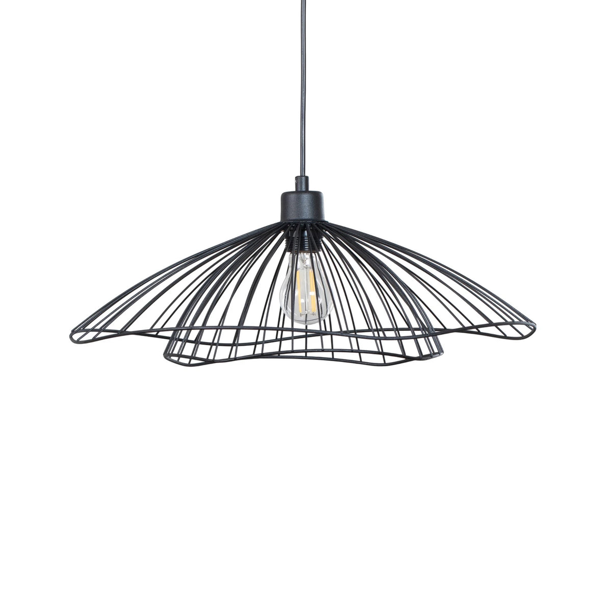 Opviq Hängeleuchte Pendelleuchte Leuchte Tel schwarz Metall Ø 50 cm E27 LED - 8684283478743