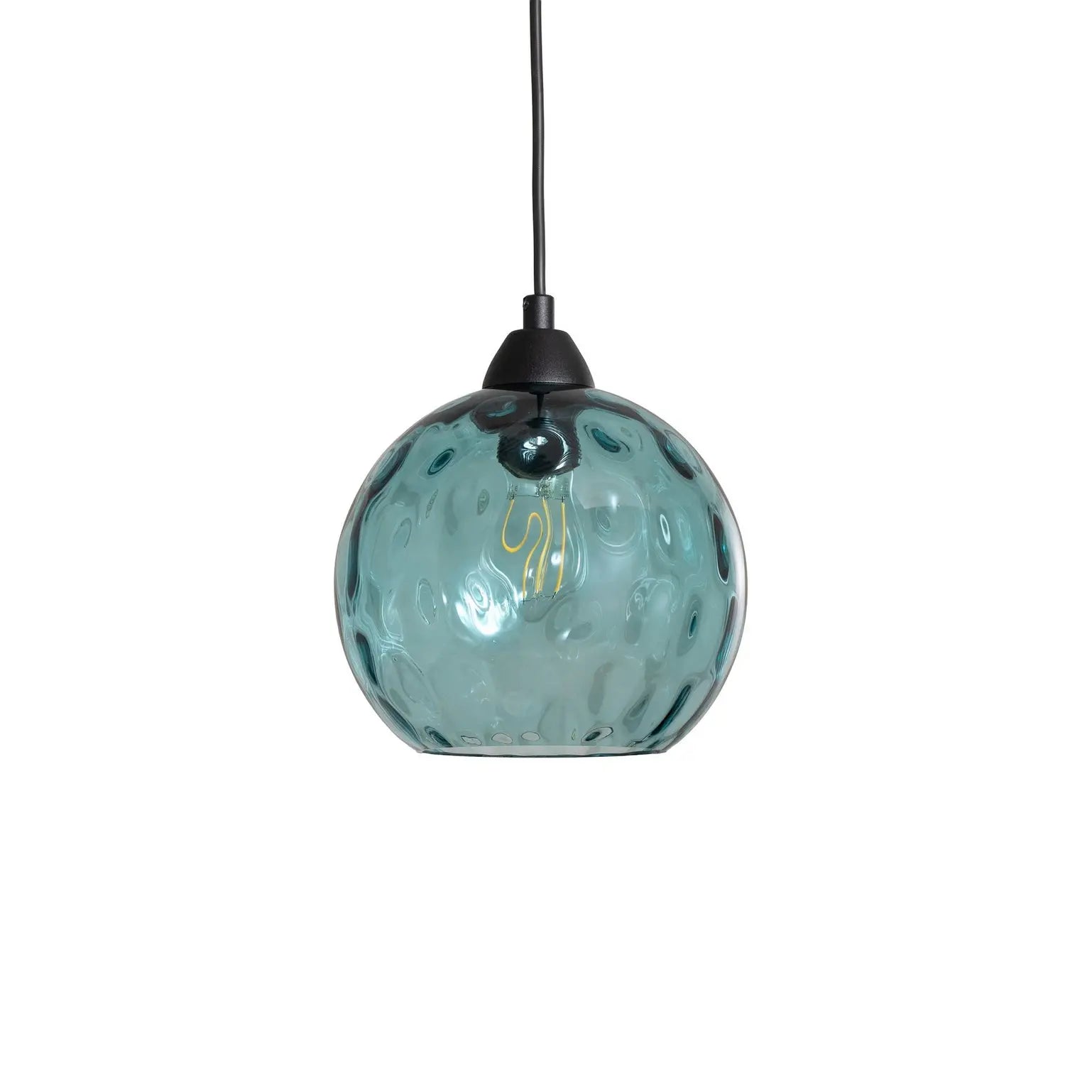 B-Ware Opviq Pendelleuchte Hängelampe Benek Glas Blau E27 Lampe 20cm Siehe Text - 8684283472031