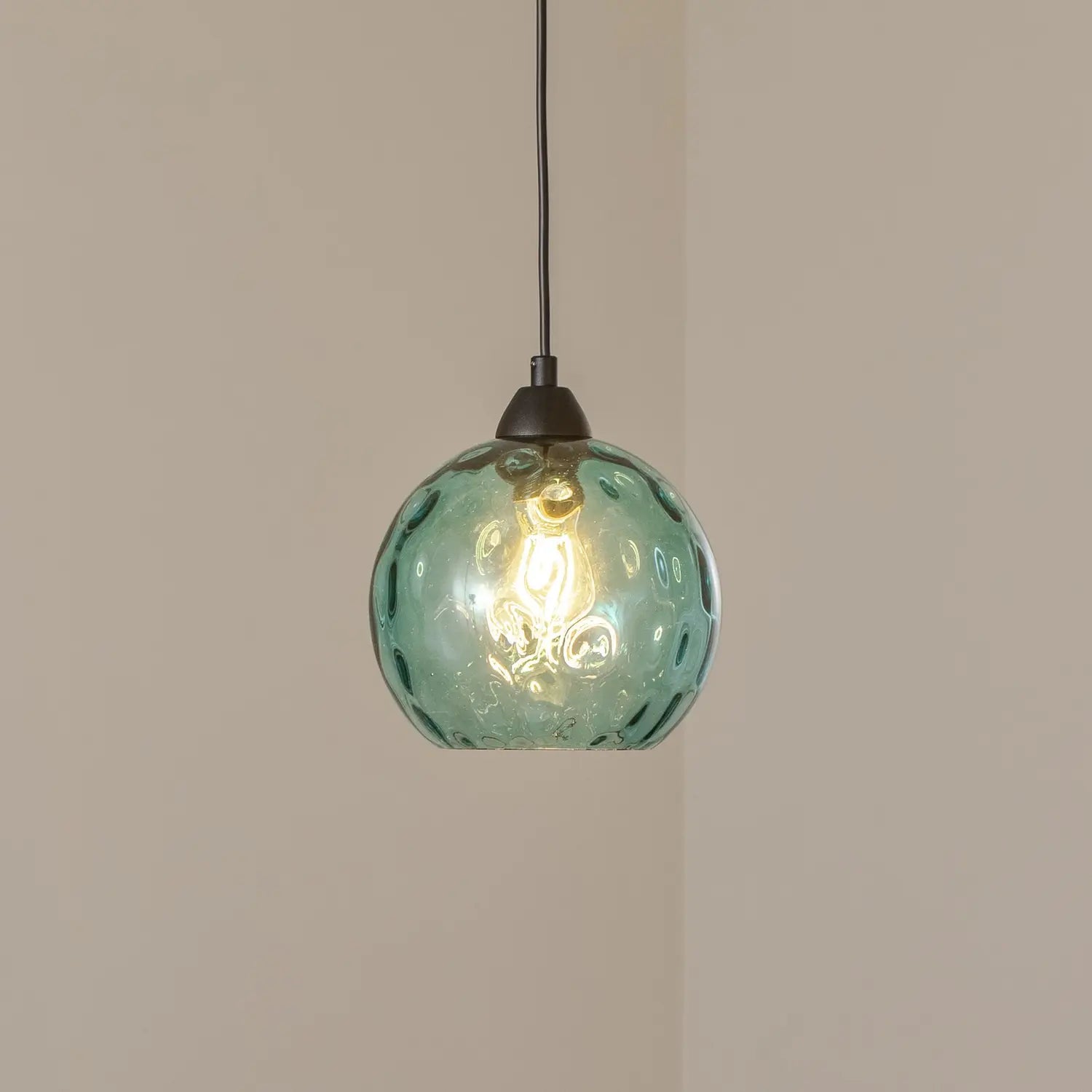 B-Ware Opviq Pendelleuchte Hängelampe Benek Glas Blau E27 Lampe 20cm Siehe Text - 8684283472031