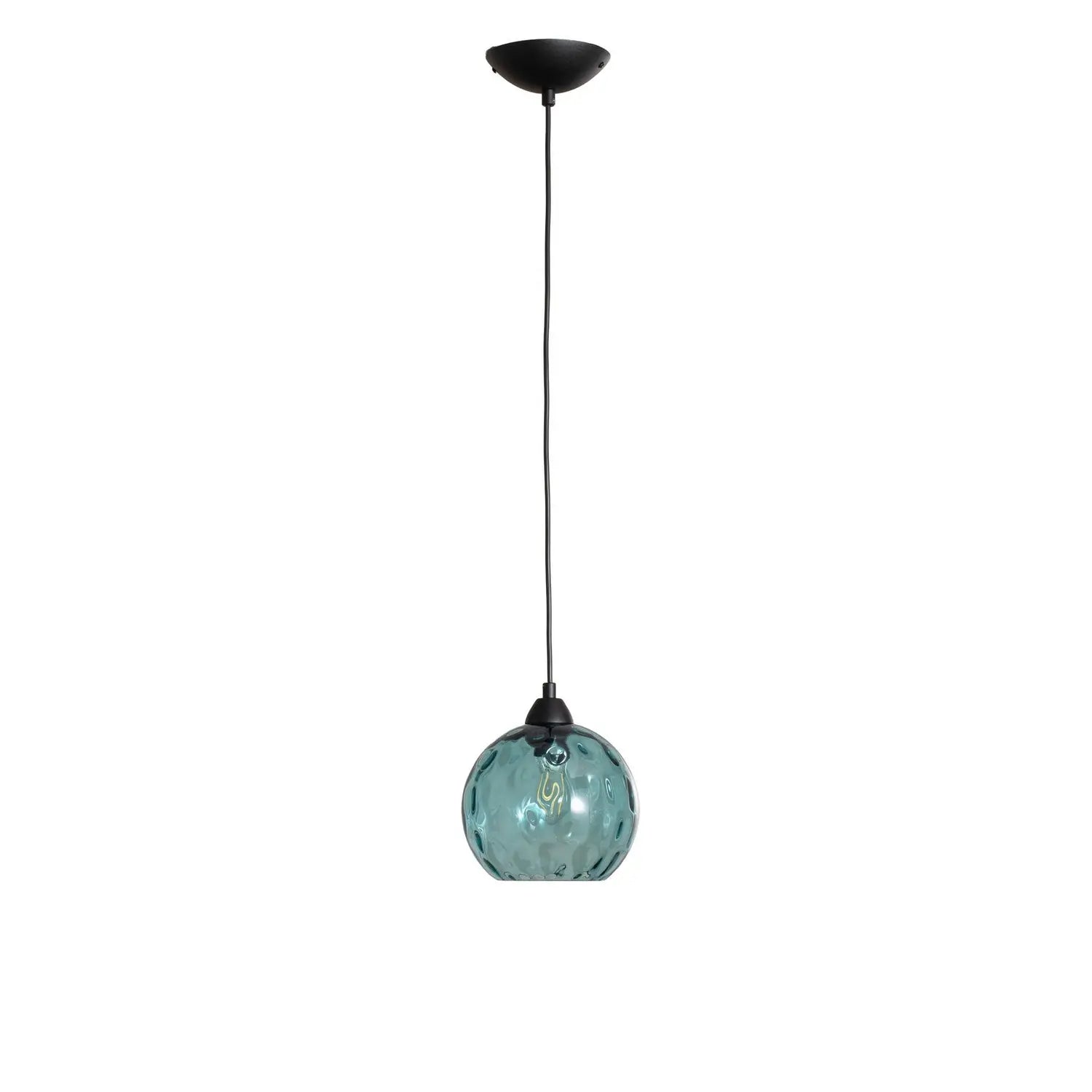 B-Ware Opviq Pendelleuchte Hängelampe Benek Glas Blau E27 Lampe 20cm Siehe Text - 8684283472031