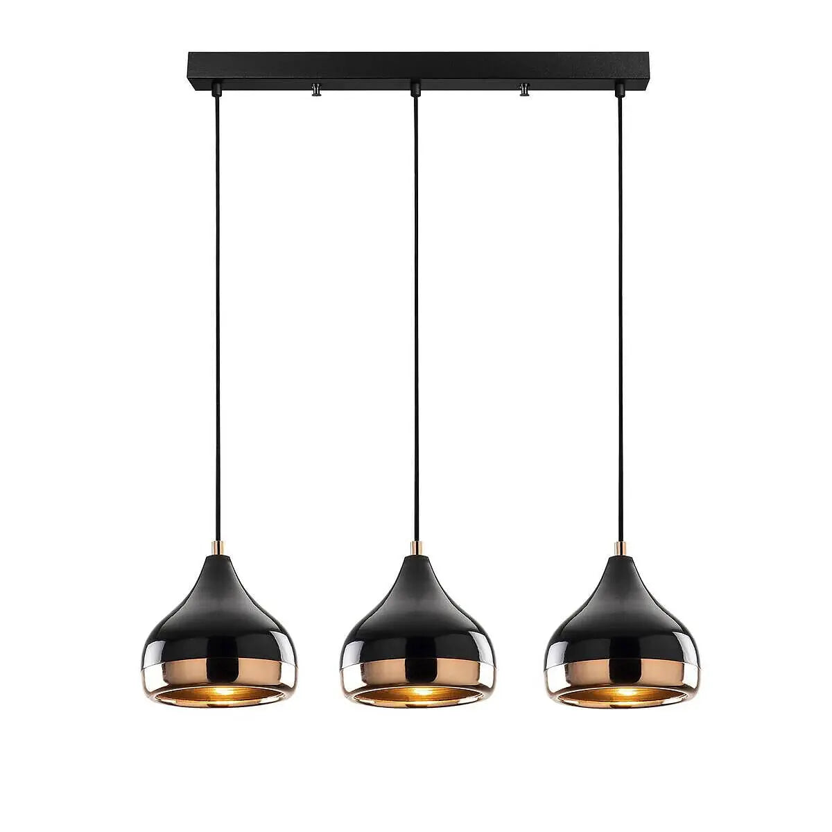 B-Ware Opviq Pendelleuchte Hängeleuchte Yildo Schwarz Kupfer Metall Wohnzimmer E27 863 - 8684283486670