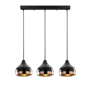 B-Ware Opviq Pendelleuchte Hängeleuchte Yildo Schwarz Kupfer Metall Wohnzimmer E27 863