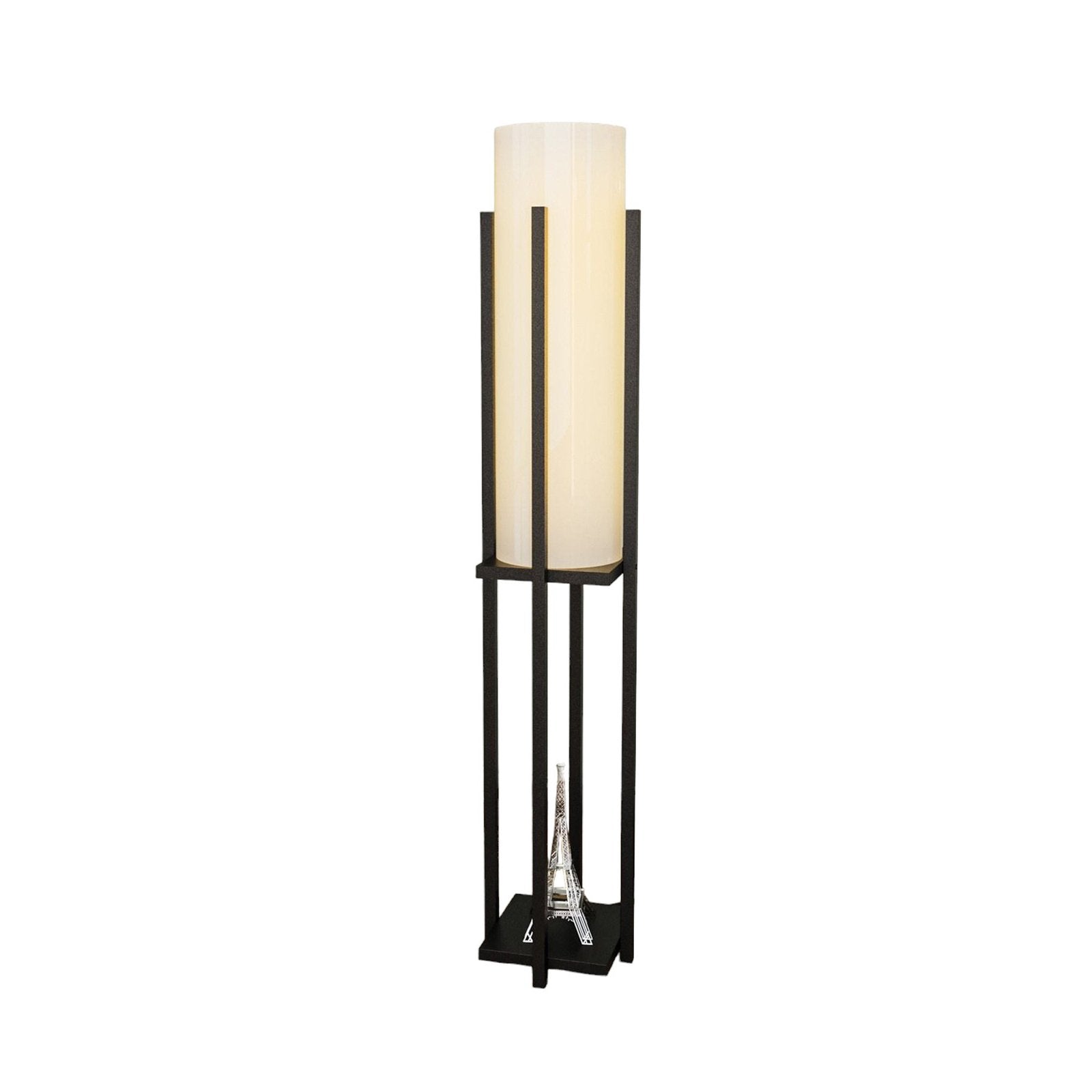 Opviq Stehlampe Stehleuchte Lampe 8125 schwarz weiß Metall Canvas Höhe 130 cm - 8683742828082