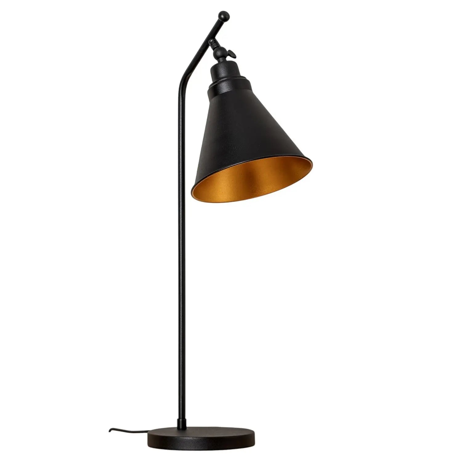 B-Ware Opviq Tischlampe Tischleuchte Metall Schwarz Gold Sivani Mr 608 Schalter 50 Cm - 8681875638202