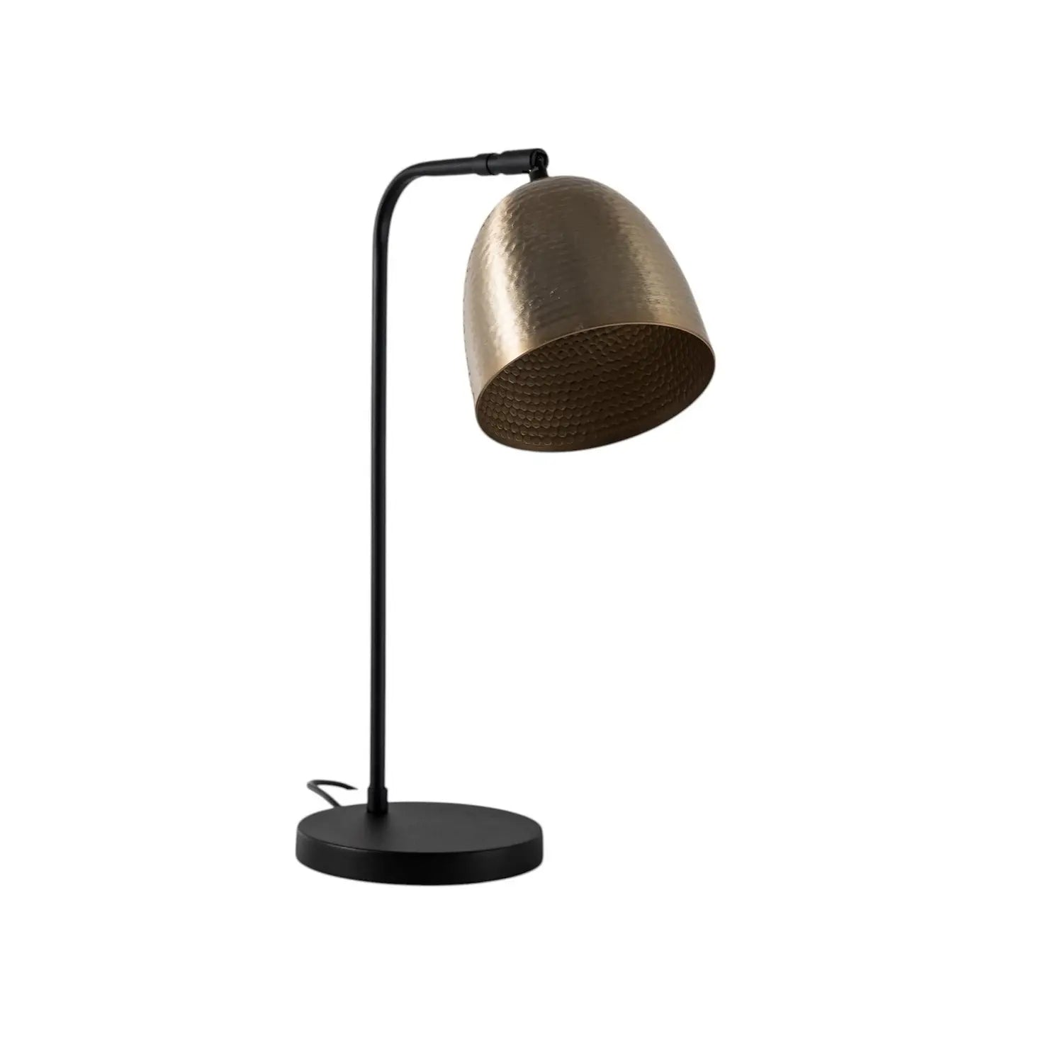 B-Ware Opviq Tischleuchte Lampe Tattoo 5031 Gold Patiniert Metall Schwarz 52 Cm E27 - 8682870815933