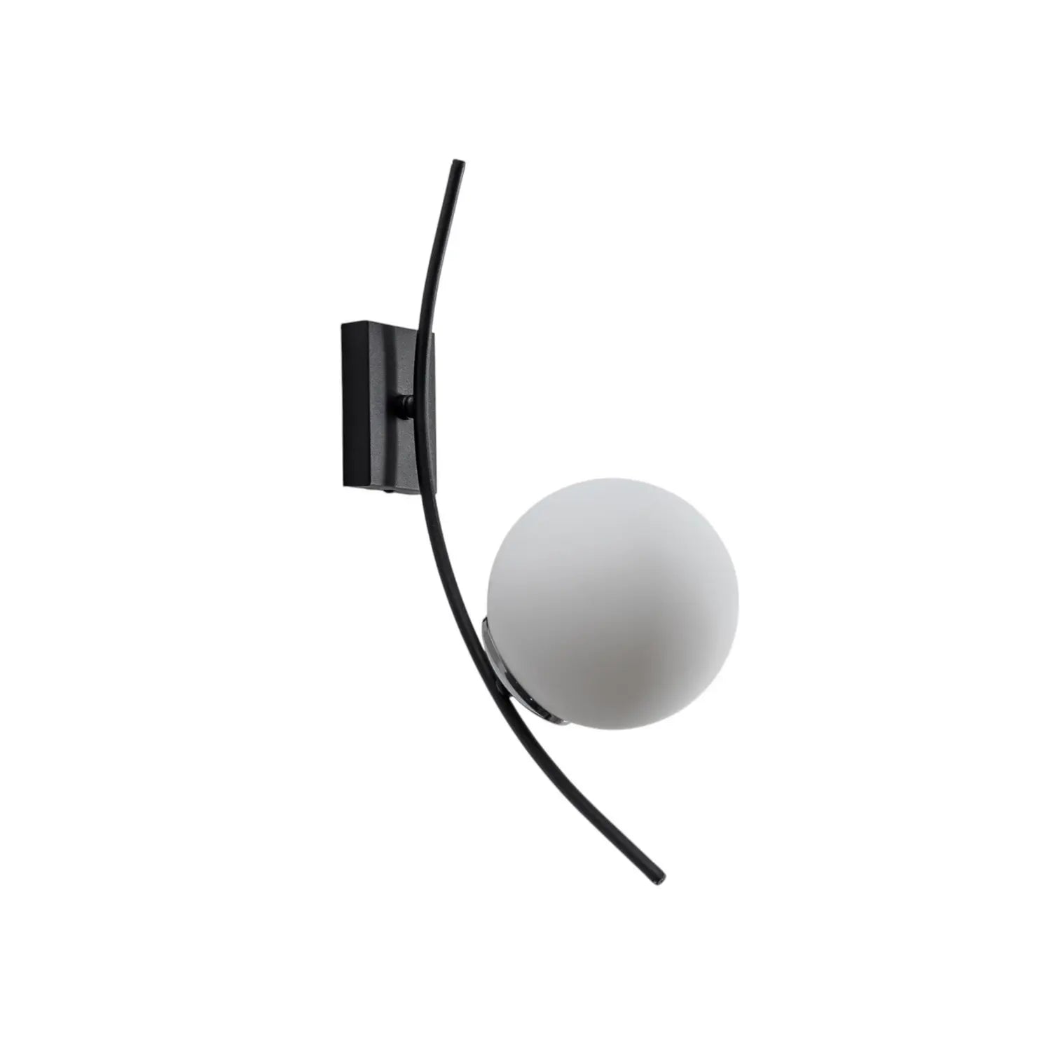 B-Ware Opviq Wandleuchte Wandlampe Hilal Schwarz Opalglas Beleuchtung Höhe 44 Cm - 8681875467994