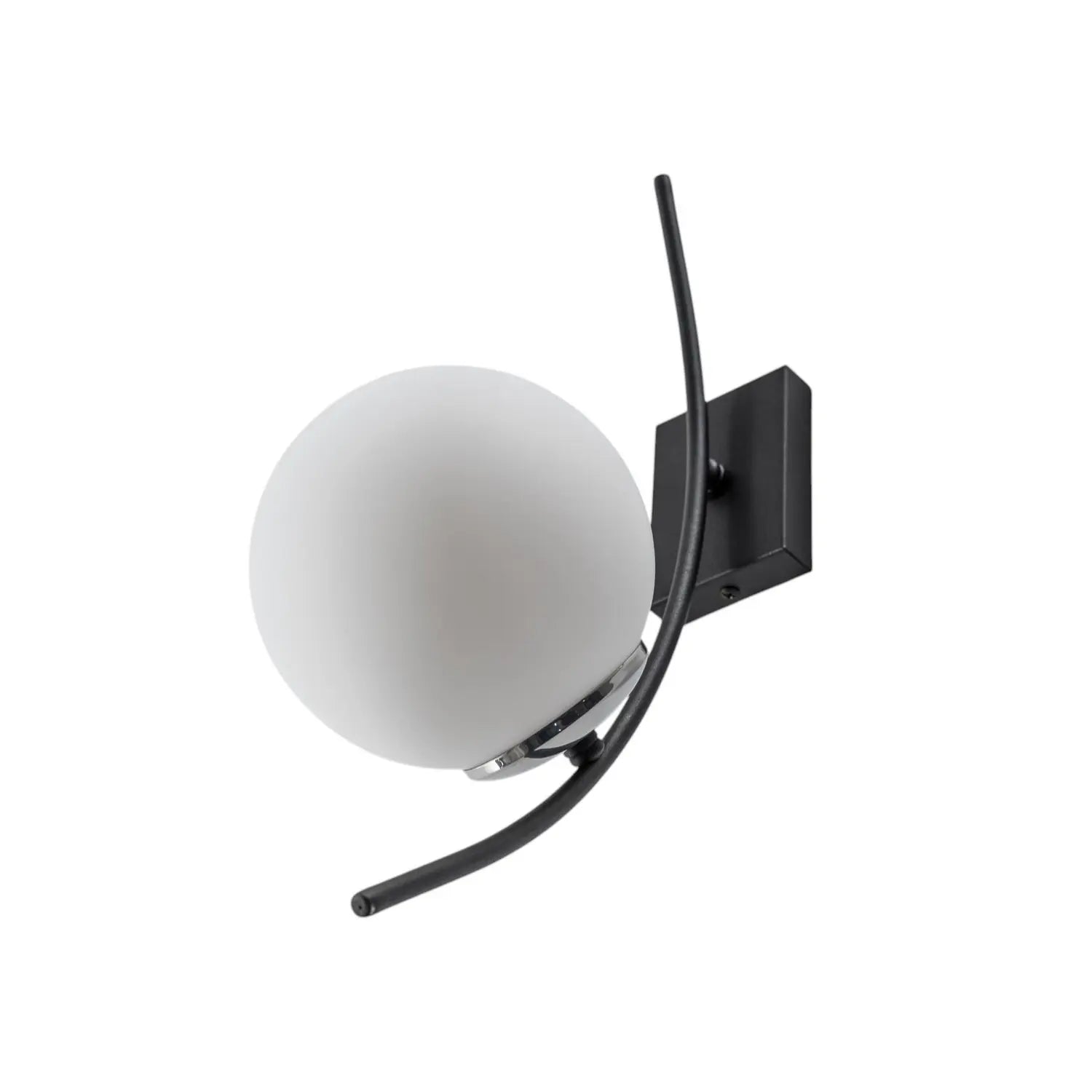 B-Ware Opviq Wandleuchte Wandlampe Hilal Schwarz Opalglas Beleuchtung Höhe 44 Cm - 8681875467994