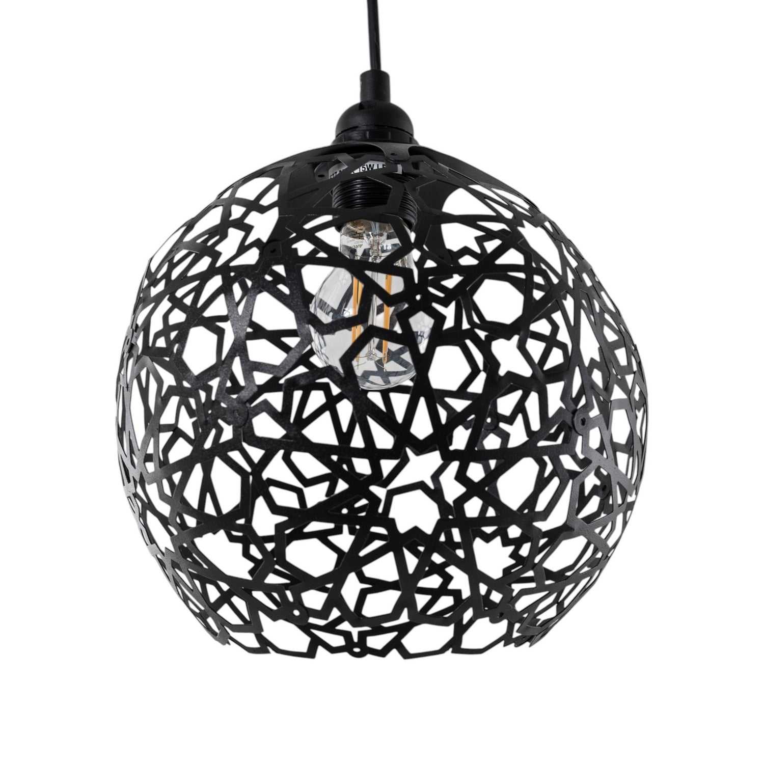 B-Ware Opviq Fellini Hängelampe Pendelleuchte Mr 785 Lampe 1 Flammig ø 25cm Schwarz - 8681875641752