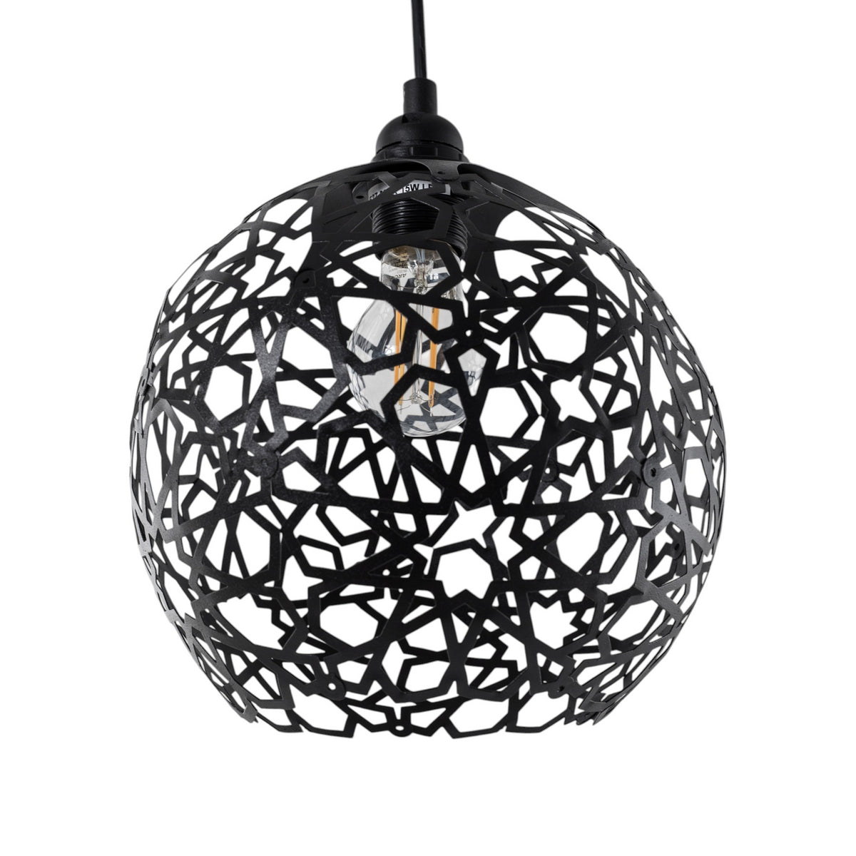 Opviq Fellini Hängelampe Pendelleuchte MR-785 Lampe 1-flammig Ø 25cm schwarz - 8681875641752